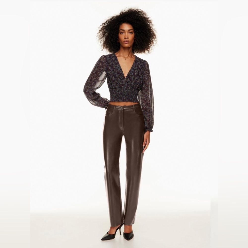 Aritzia Vegan Leather Pant Gem